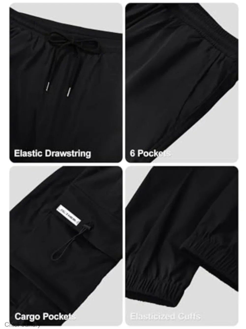 Men's Baggy Cargo Pants Loose Fit Casual Parachute Joggers Sweatpants